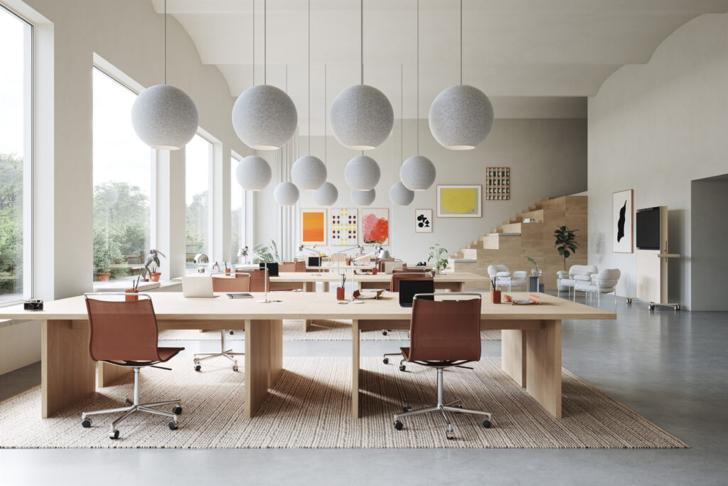 Moon Acoustic Lighting in Office Space