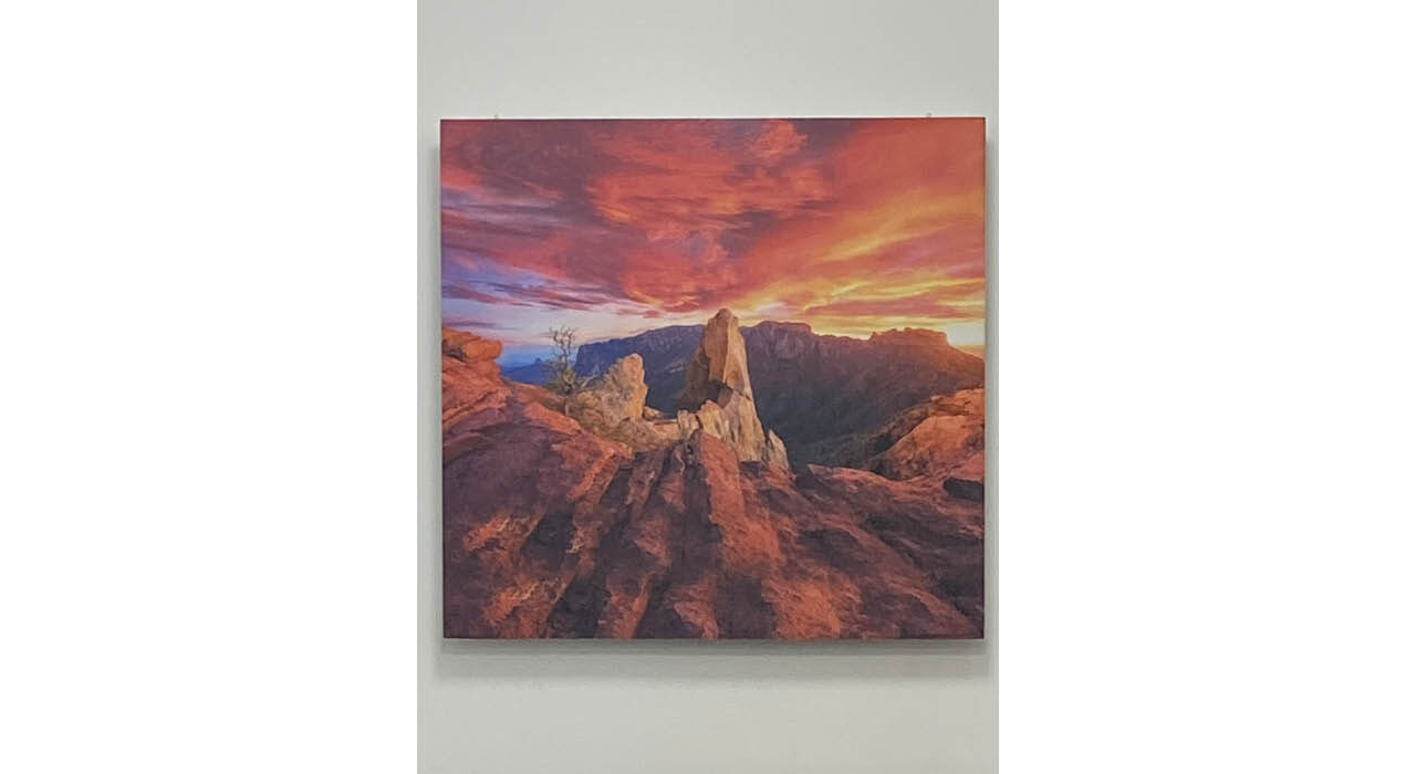 photo of a canyon printed on an acoustic panel