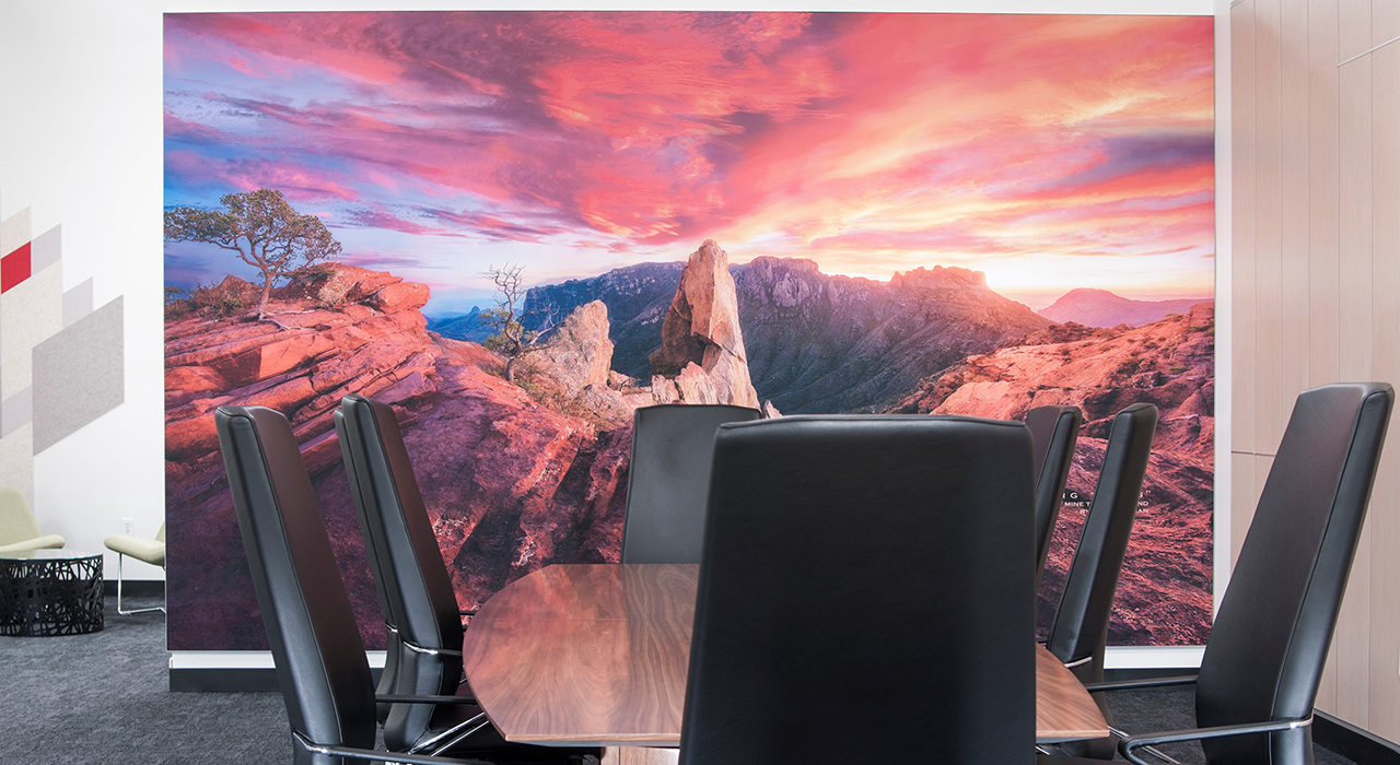 acoustic panel AcousticGrafx Canyon scene 2