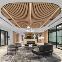 wood slatted Blade ceiling tiles
