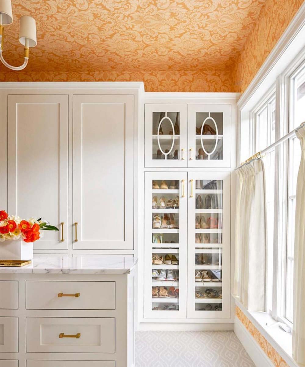 Orange Ceiling Wallpaper