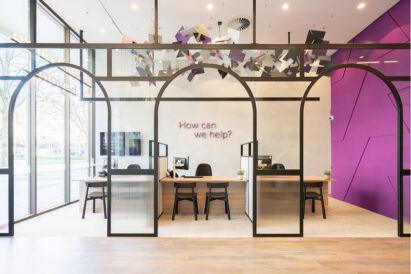 Ecoustic Float installation on Ceiling at Bank