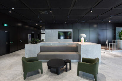 Ecoustic Solid Color Core installed in 12 Moore Street lobby