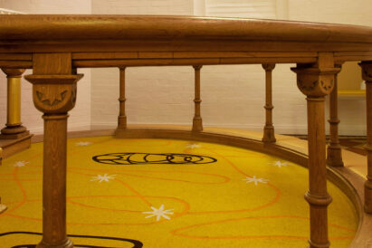 custom Fraster Felt sound absorbing wool felt rug in galten church