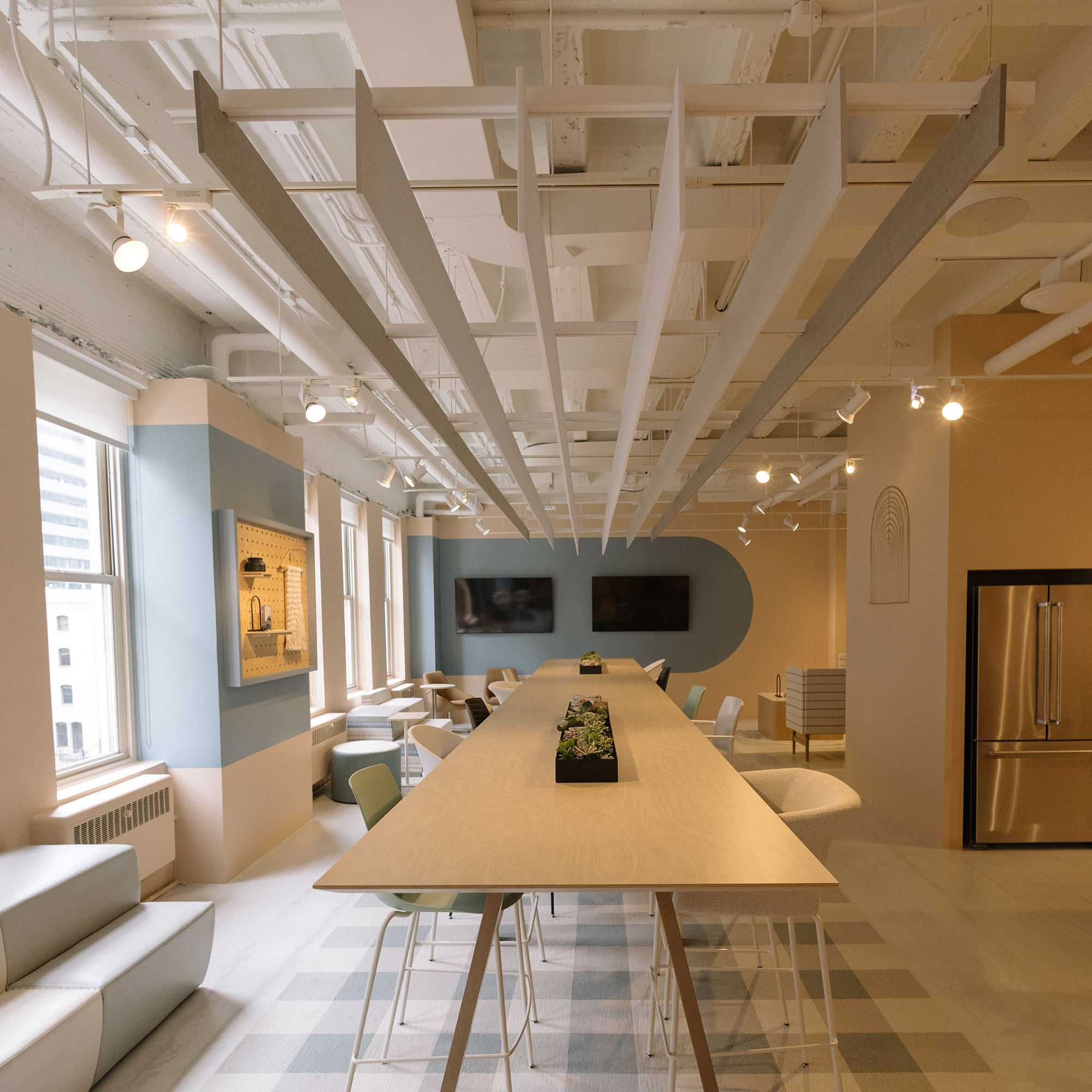 Measure Baffle above desk