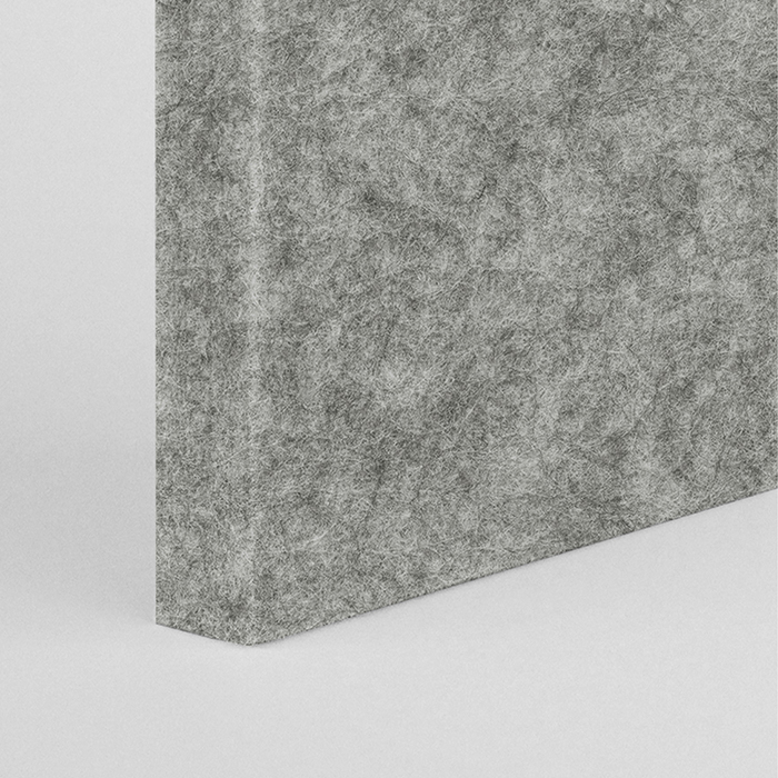 corner of a light grey acoustic panel