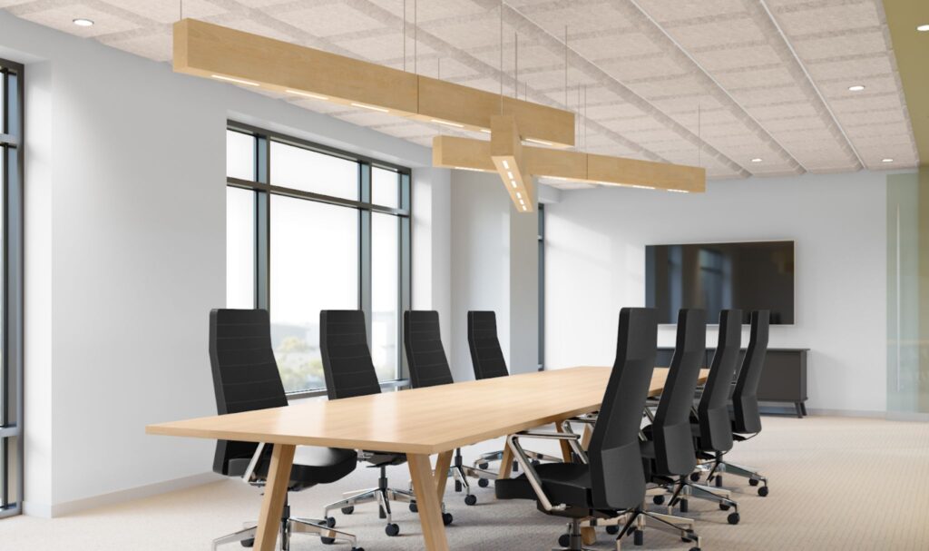 Acoustic lighting in office